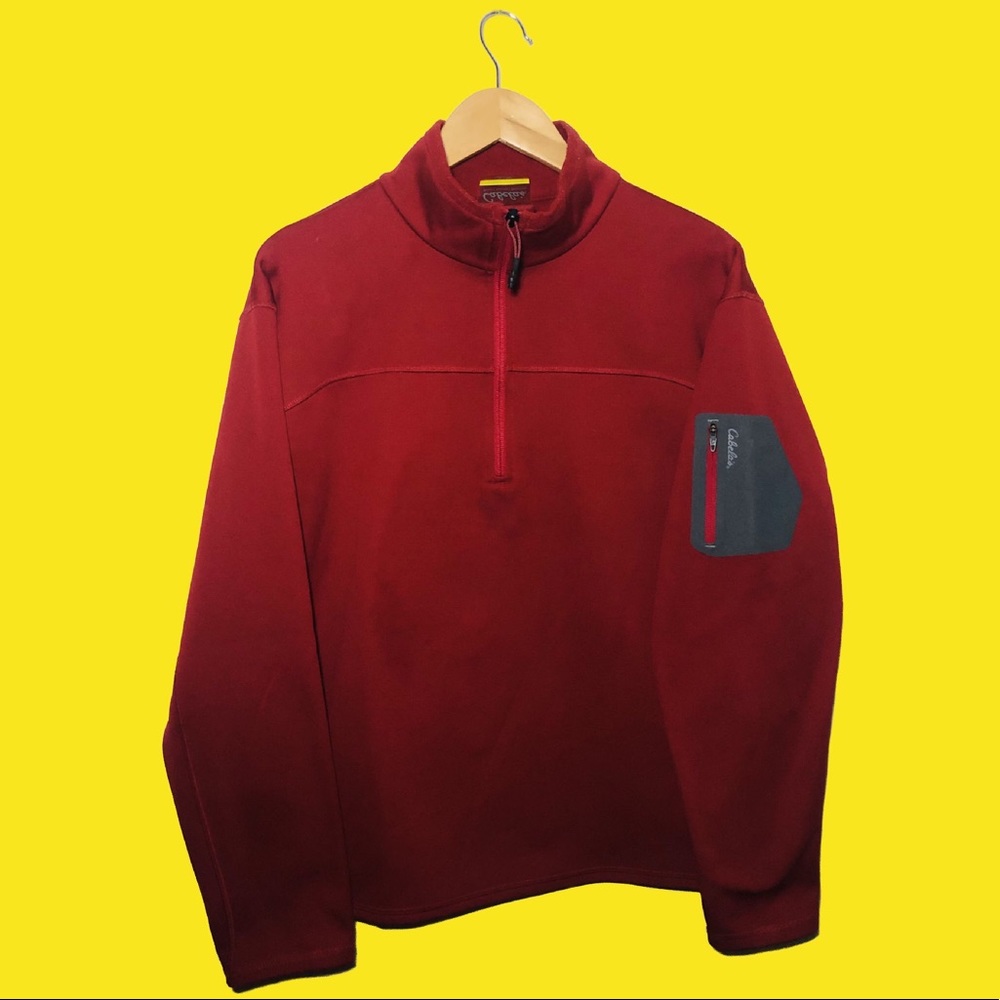 Cabela’s Men’s (L) Red Half-Zip